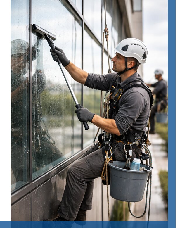 Мойка стеклянных фасадов в Боре от 208 р. | ВЫСОТНИК-Бор