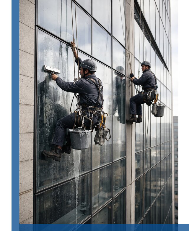 Профессиональная мойка стеклянных фасадов зданий в Боре