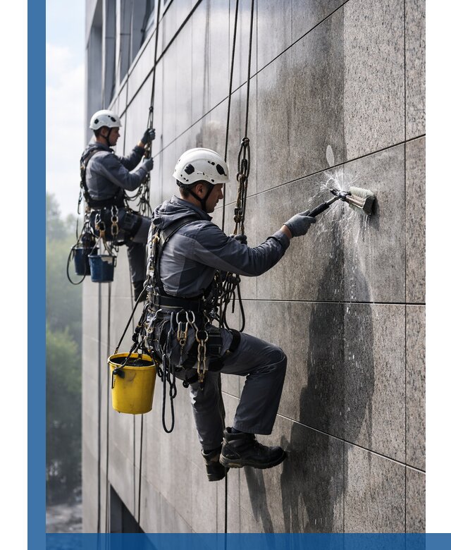 Профессиональная мойка фасада из керамогранита в Боре