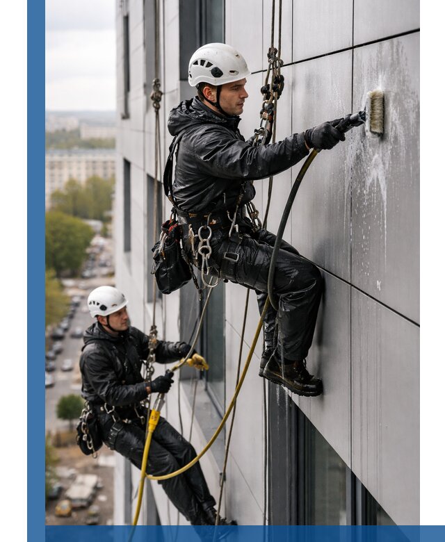 Профессиональная мойка фасада из композита в Боре