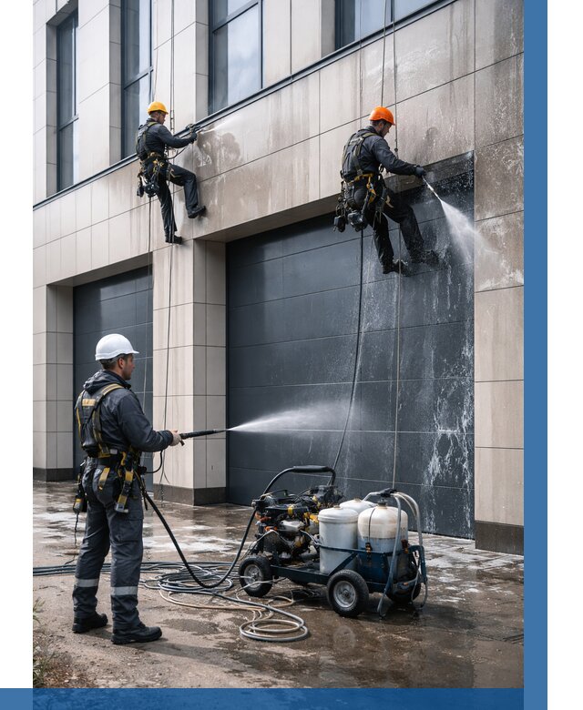 Послестроительная мойка фасада в Боре от 312 р. | ВЫСОТНИК-Бор