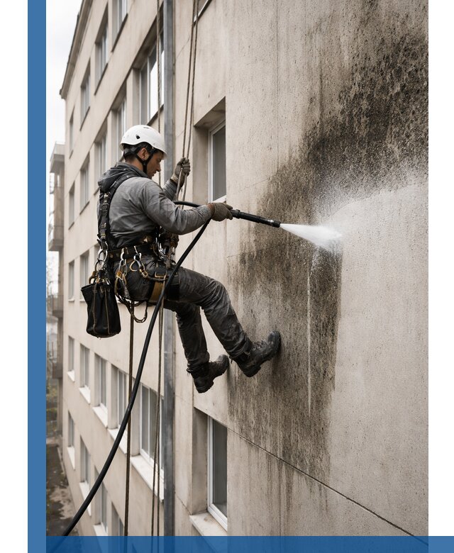 Профессиональная очистка фасадов от плесени в Боре