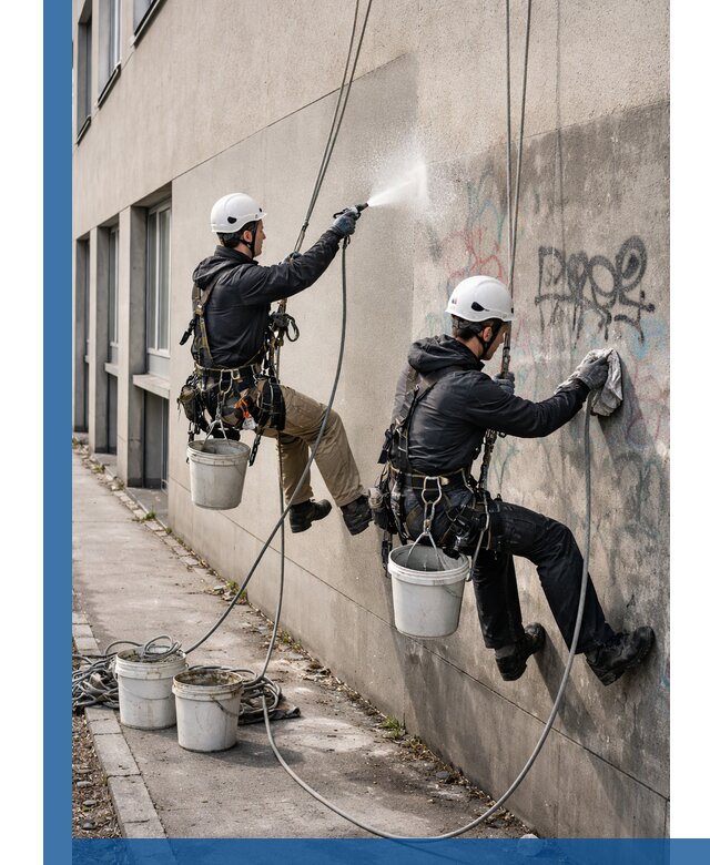 Антиграффити покрытие фасада с защитой от надписей в Боре