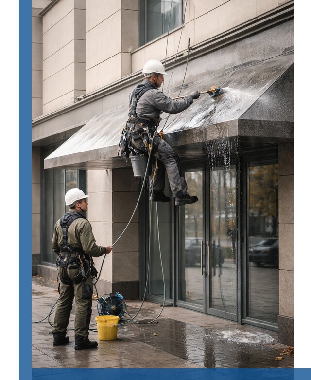 Профессиональная мойка козырьков и навесов в Боре