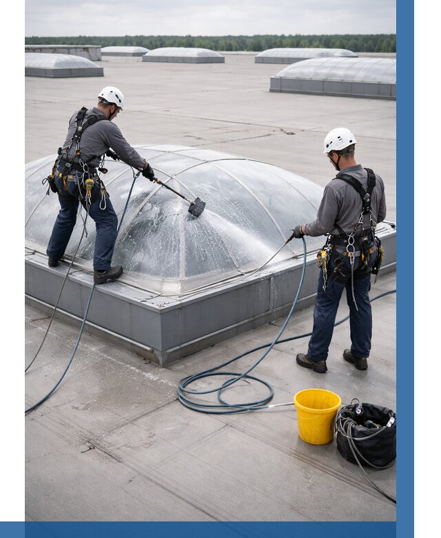 Мойка зенитных фонарей в Боре, заказать от 4676 р. | ВЫСОТНИК-Бор