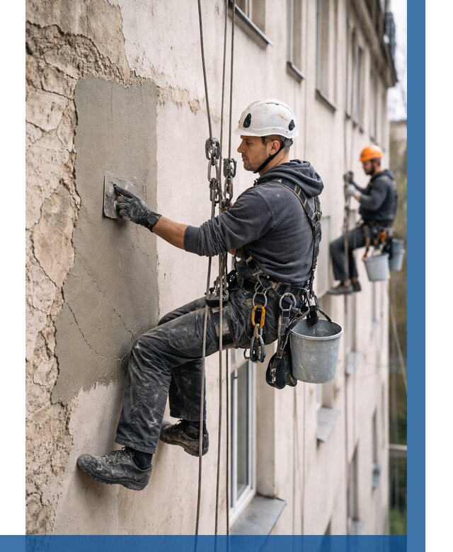 Восстановление штукатурки фасада в Боре от 1247 р. | ВЫСОТНИК-Бор