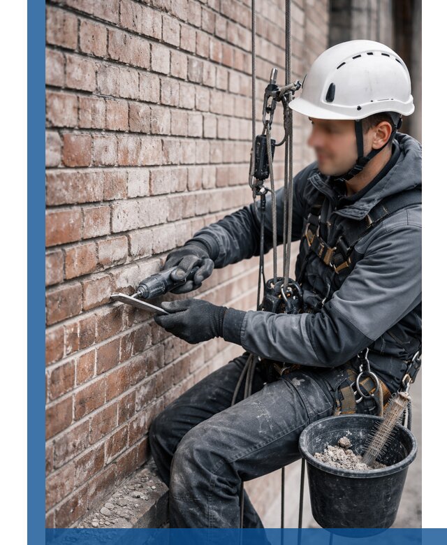 Расшивка кирпичных швов фасадов и стен, ремонт в Боре