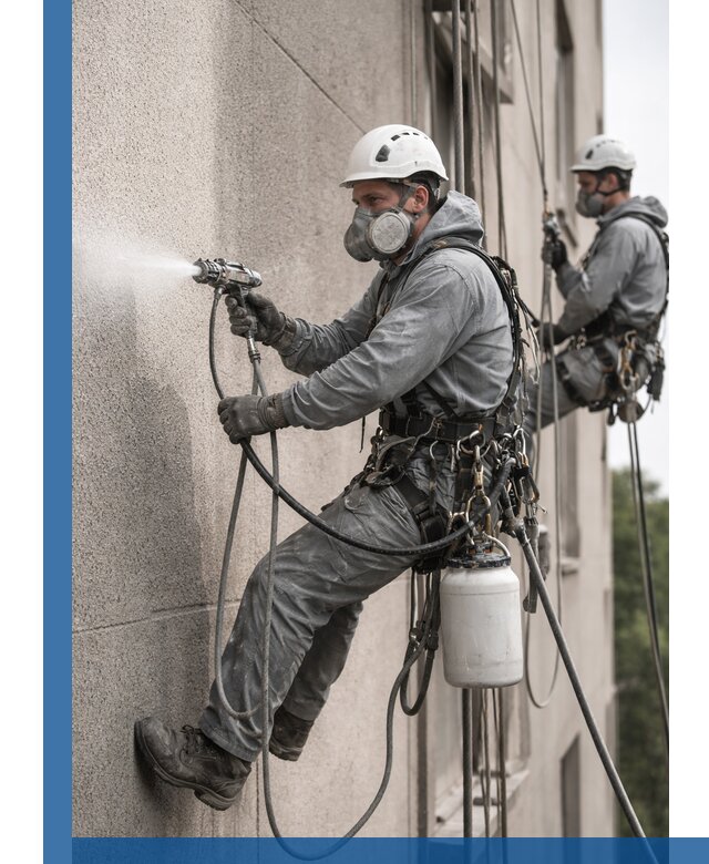 Безвоздушная покраска фасадов зданий в Боре профессионально