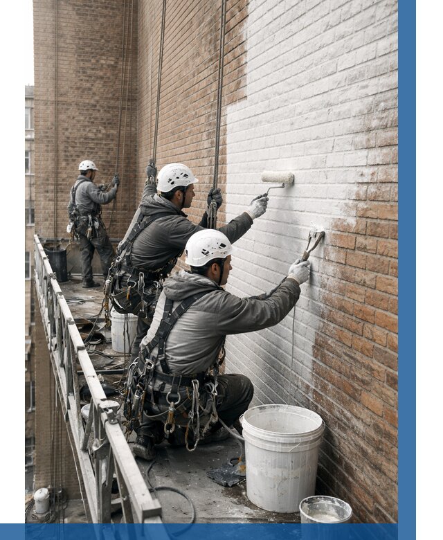 Покраска кирпичного фасада в Боре от 364 р. | ВЫСОТНИК-Бор