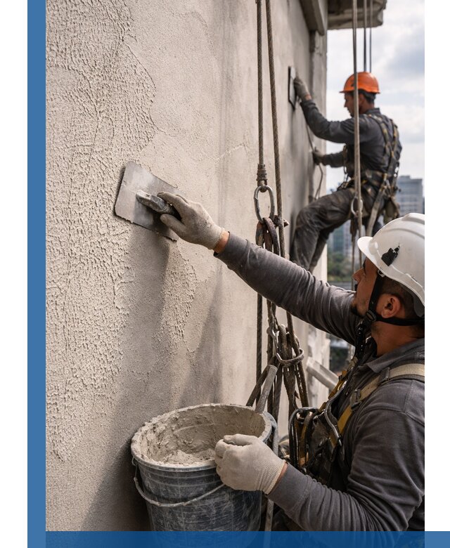 Декоративная штукатурка фасада с утеплением и защитой в Боре