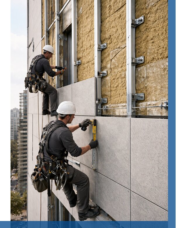 Монтаж вентилируемого фасада в Боре от 3637 р. | ВЫСОТНИК-Бор