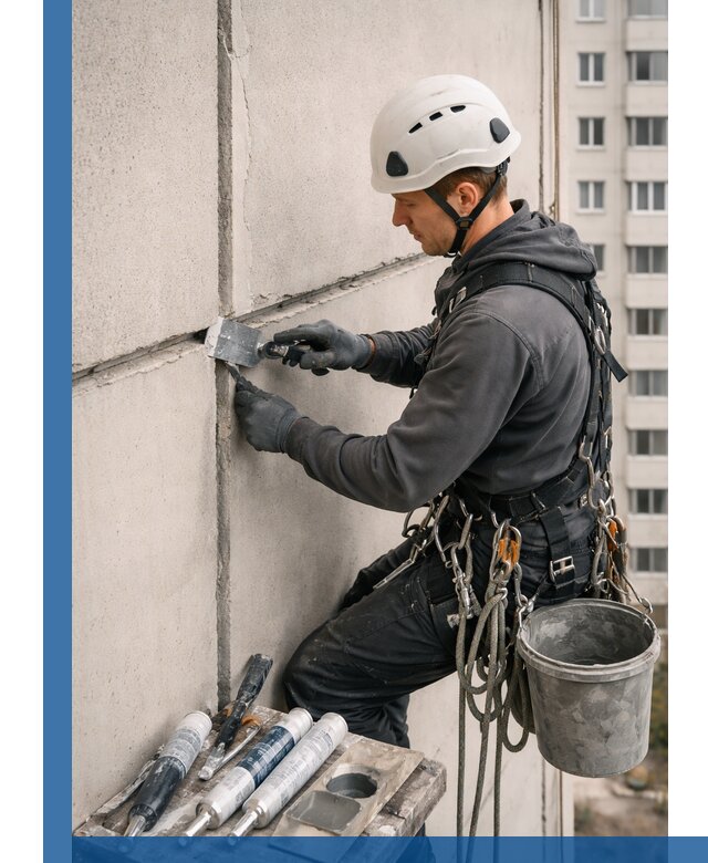 Ремонт межпанельных швов в Боре герметизация и восстановление