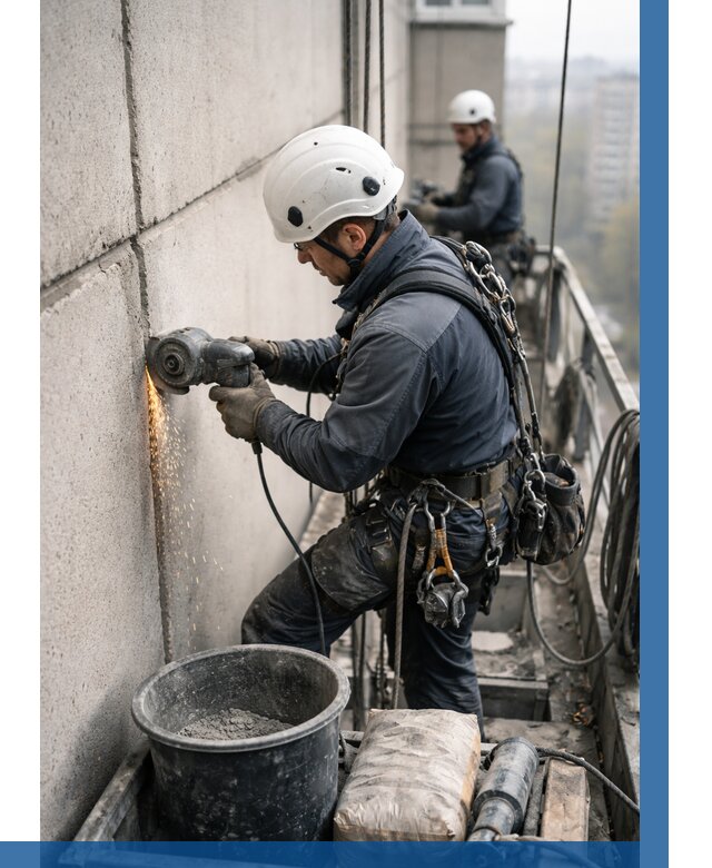 Штробление межпанельных швов в Боре от 1247 р. | ВЫСОТНИК-Бор