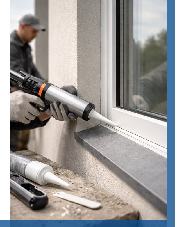 Герметизация монтажных швов окон в Боре от 675 р. | ВЫСОТНИК-Бор