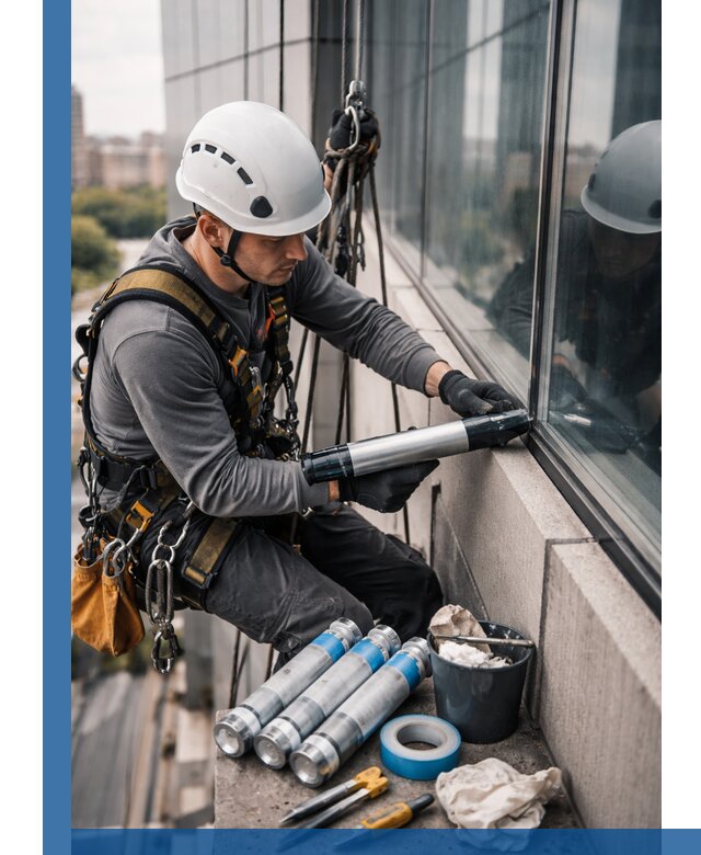 Герметизация стыков витража в Боре для герметичных фасадов