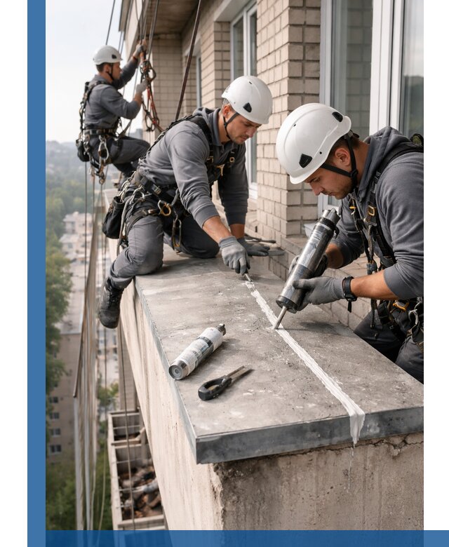 Герметизация балконного козырька в Боре профессионально