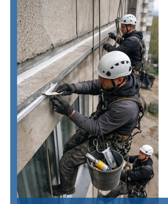 Герметизация примыкания балкона в Боре под ключ с гарантией