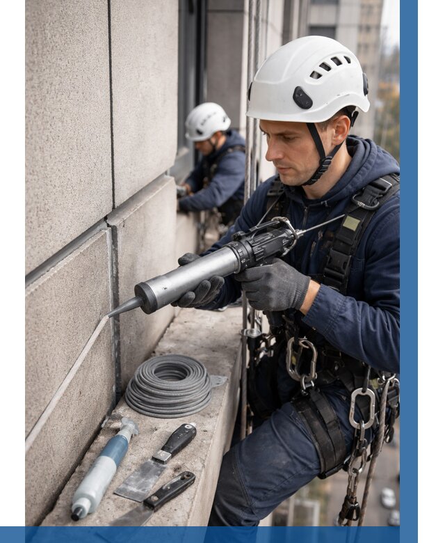 Герметизация деформационных швов фасада в Боре от 727 | ВЫСОТНИК-Бор