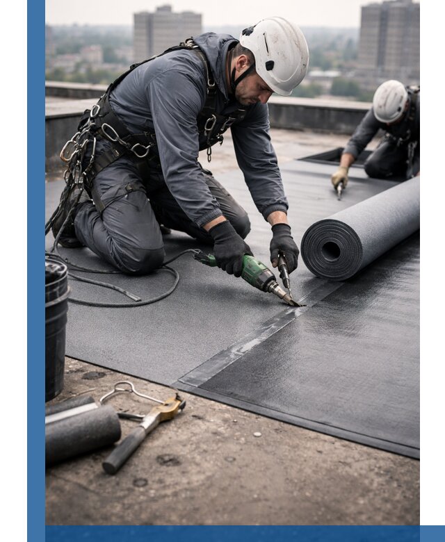 Ремонт мягкой кровли в Боре с выездом промальпинистов