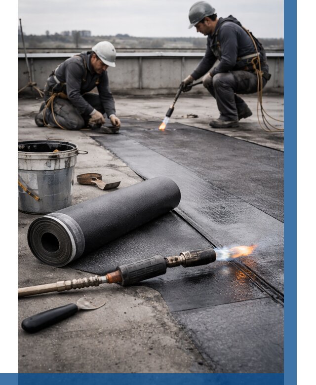 Ремонт рулонной кровли в Боре от 675 р. | ВЫСОТНИК-Бор