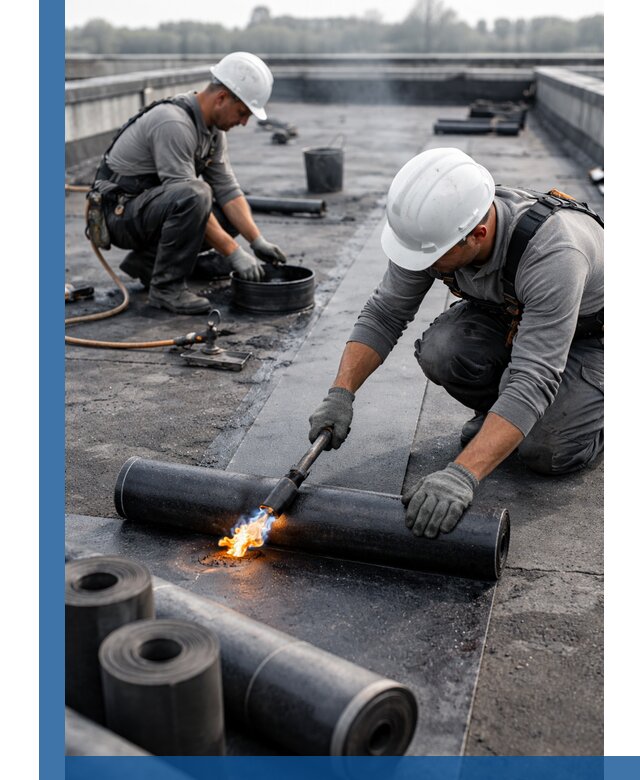 Ремонт рулонной кровли в Боре герметизация и восстановление