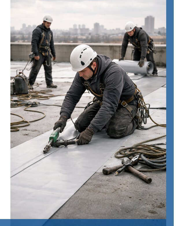 Ремонт мембранной кровли в Боре от 1870 р./м2 | ВЫСОТНИК-Бор