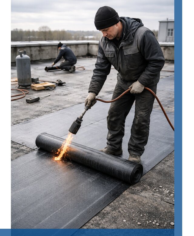 Ремонт наплавляемой кровли в Боре от 727 р. | ВЫСОТНИК-Бор