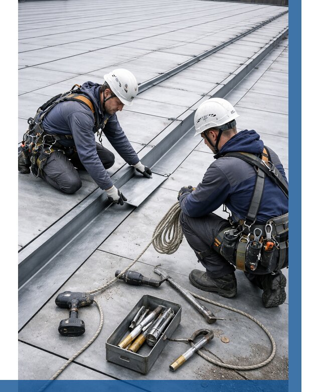 Ремонт фальцевой кровли в Боре от 727 р. | ВЫСОТНИК-Бор