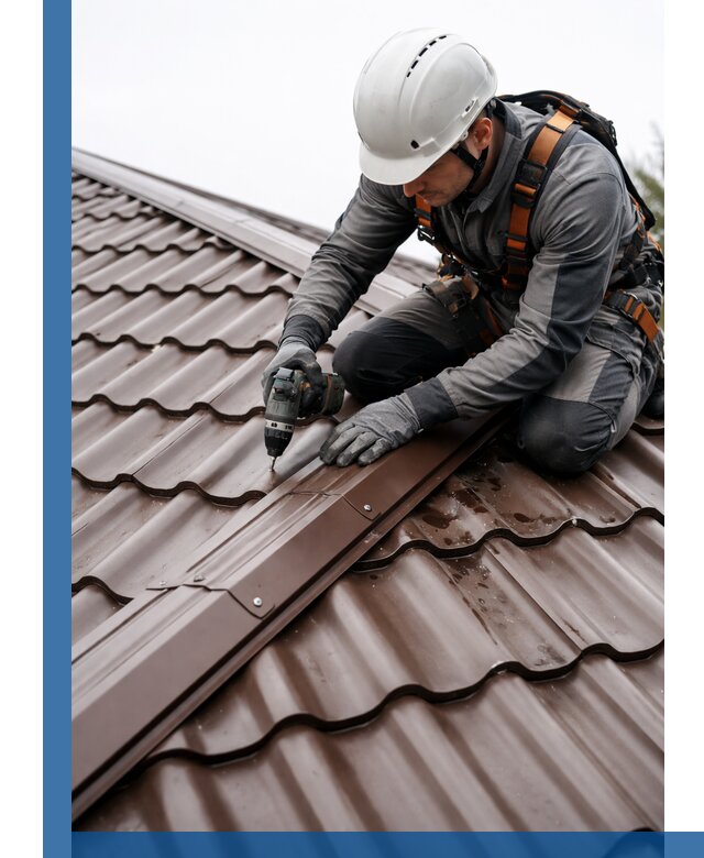 Ремонт металлочерепицы на крыше в Боре профессионально