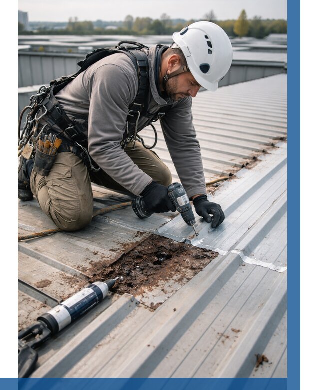 Ремонт профнастила на кровле в Боре от 727 р. | ВЫСОТНИК-Бор