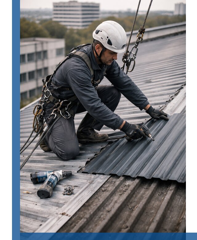 Ремонт профнастила на кровле в Боре, работы под ключ