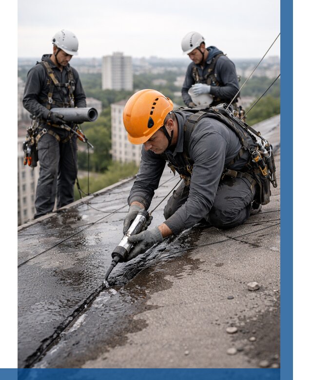 Устранение протечек кровли в Боре от 12468 р. | ВЫСОТНИК-Бор