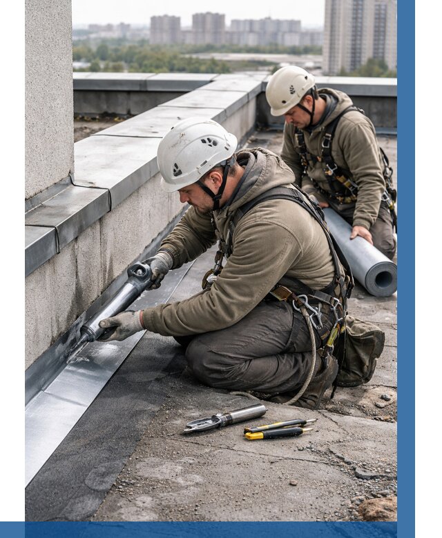 Ремонт кровельных примыканий в Боре от 1247 р. | ВЫСОТНИК-Бор