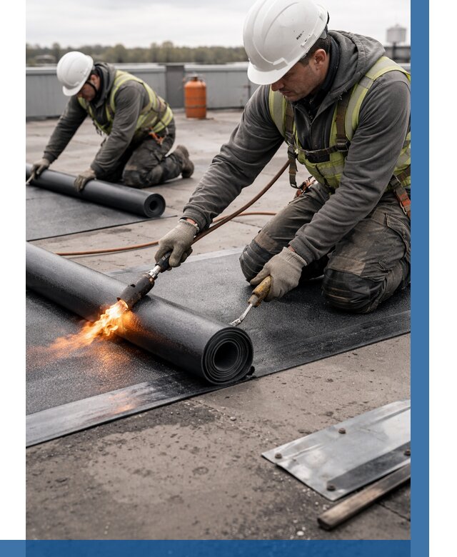 Монтаж наплавляемой кровли в Боре от 883 р. — ВЫСОТНИК-Бор