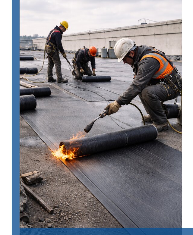Монтаж наплавляемой кровли в Боре профессионально