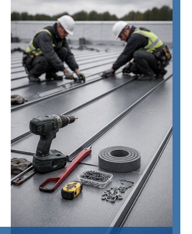 Монтаж фальцевой кровли в Боре от 1870 р. | ВЫСОТНИК-Бор