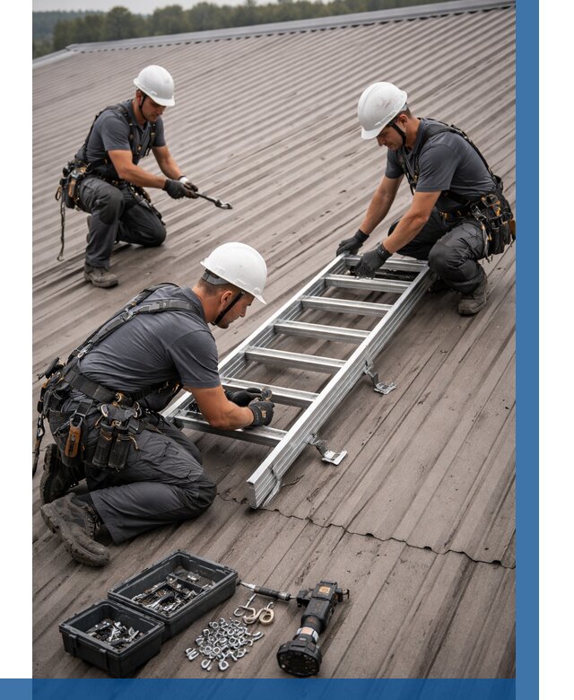 Монтаж кровельной лестницы в Боре от 4676 р. | ВЫСОТНИК-Бор