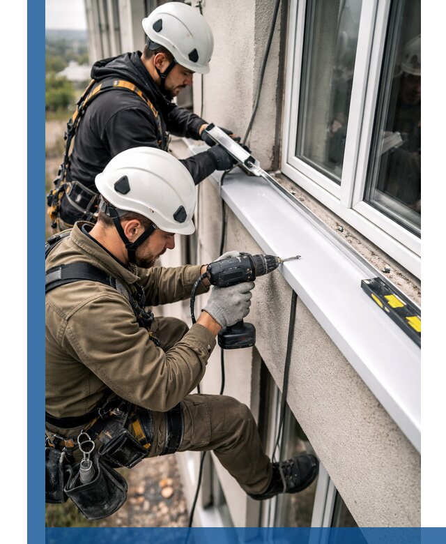 Профессиональный монтаж оконных отливов и отведения воды в Боре