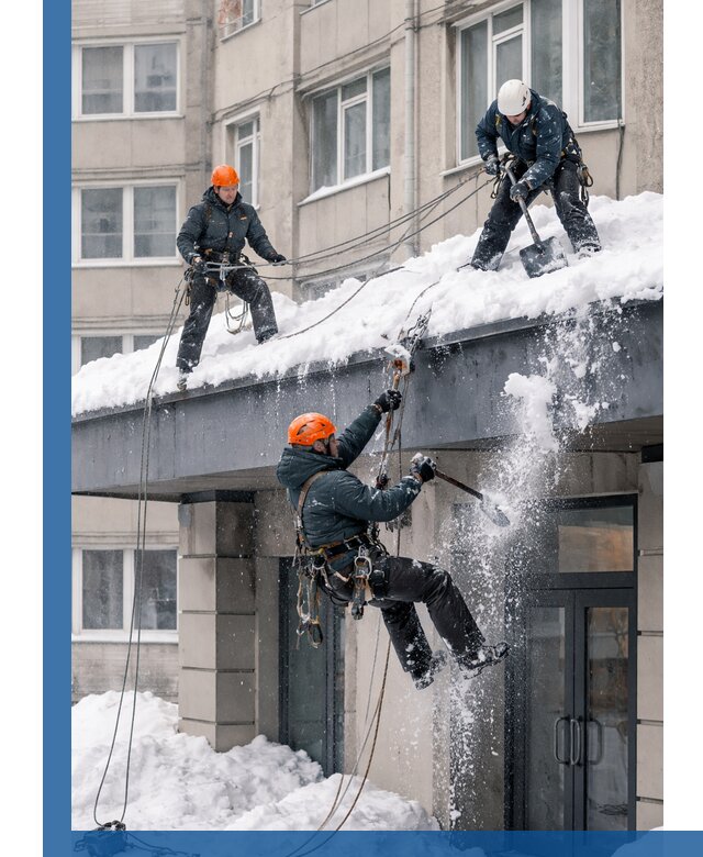 Безопасная очистка навесов от снега в Боре круглогодично