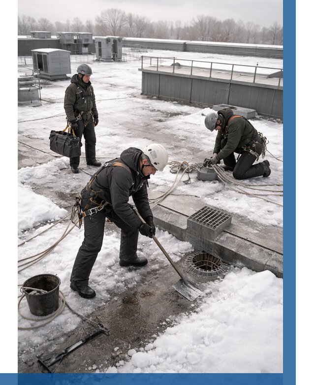 Абонентское обслуживание кровли зимой в Боре от 8312 р. | ВЫСОТНИК-Бор