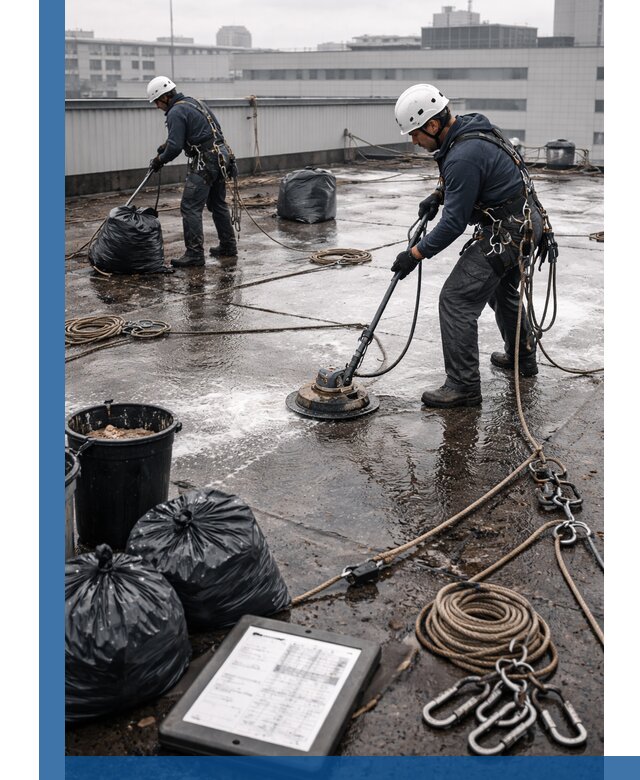 Плановая очистка кровли по графику в Боре для безопасности