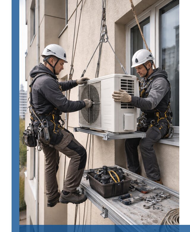 Перенос внешнего блока кондиционера в Боре с монтажом и крепежом