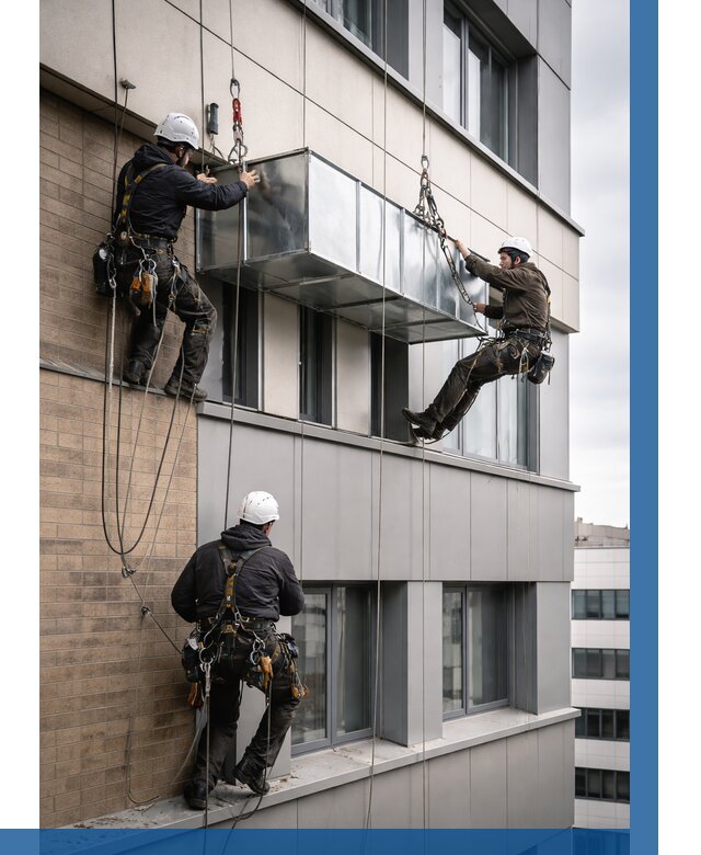 Монтаж воздуховодов на фасаде в Боре от 1559 р. | ВЫСОТНИК-Бор