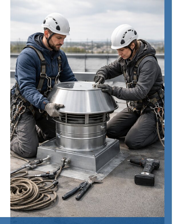 Установка дефлекторов на кровле в Боре от 4676 р. | ВЫСОТНИК-Бор