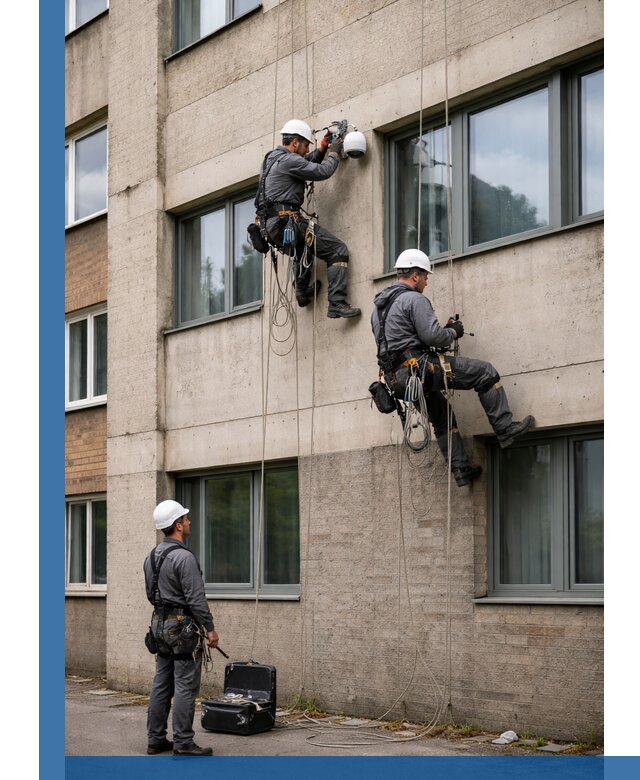 Монтаж фасадных камер видеонаблюдения в Боре под ключ