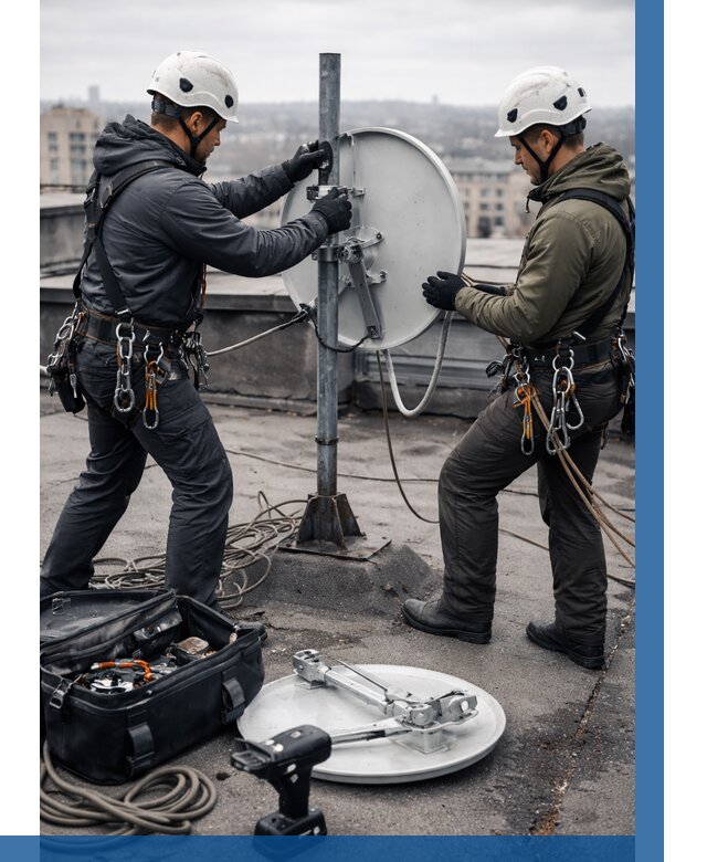 Демонтаж антенн на крыше в Боре от 4676 р. | ВЫСОТНИК-Бор