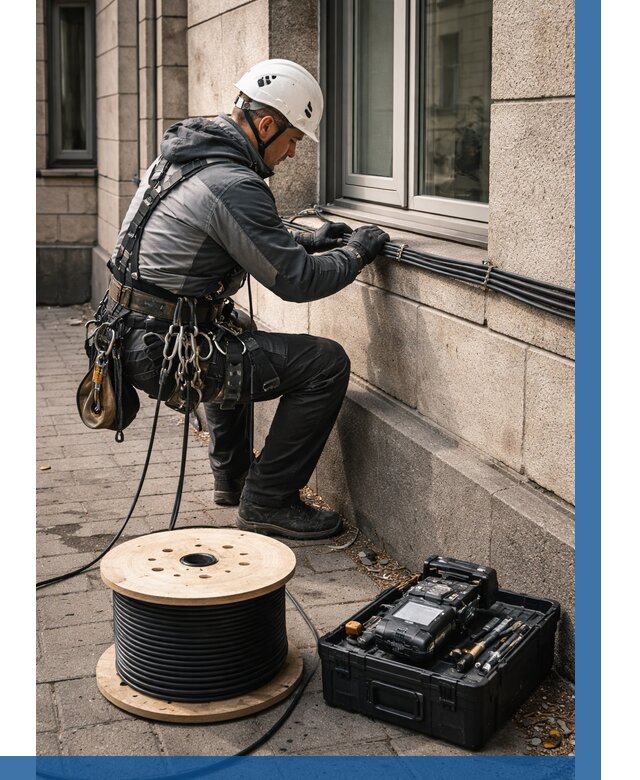 Прокладка оптоволоконного кабеля в Боре от 831 р. | ВЫСОТНИК-Бор