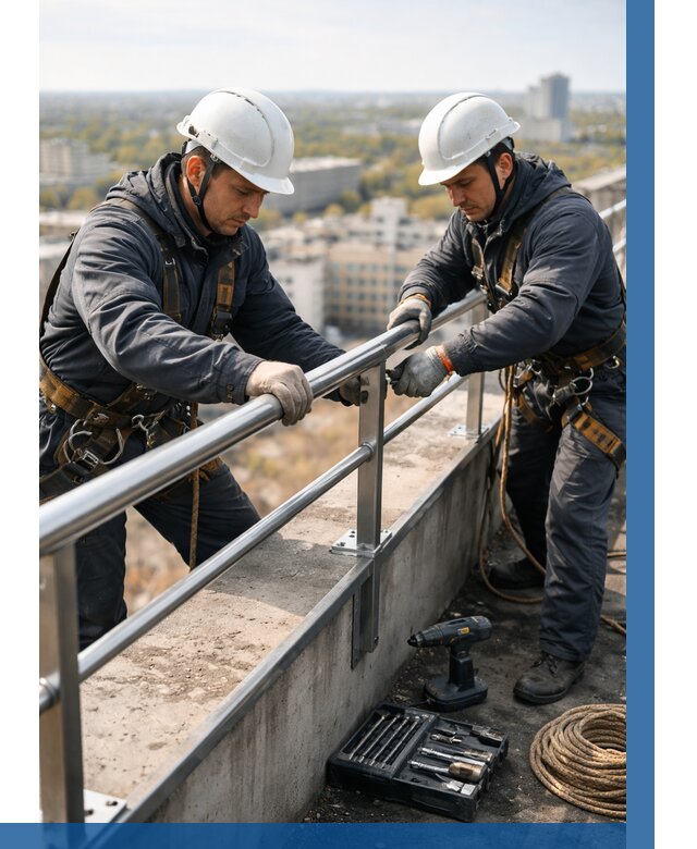 Монтаж перил на высоте в Боре от 2598 р. | ВЫСОТНИК-Бор