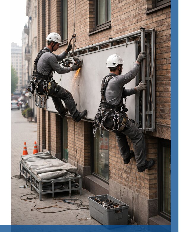 Демонтаж рекламной вывески в Боре от 6754 р. | ВЫСОТНИК-Бор