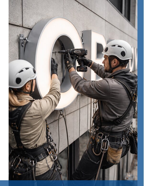 Монтаж световых букв в Боре от 3117 р. под ключ ВЫСОТНИК-Бор